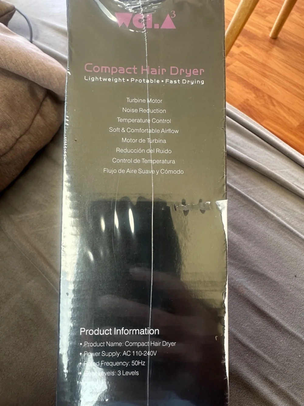 Compact Pink Accent Hair Dryer - Lightweight Women’s Accessory